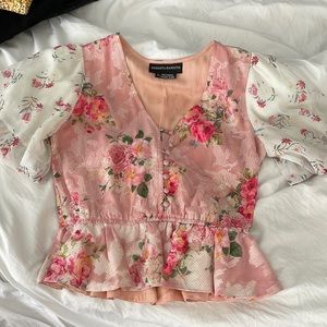 Hermant & Nandita Rose floral top from Anthropologie
